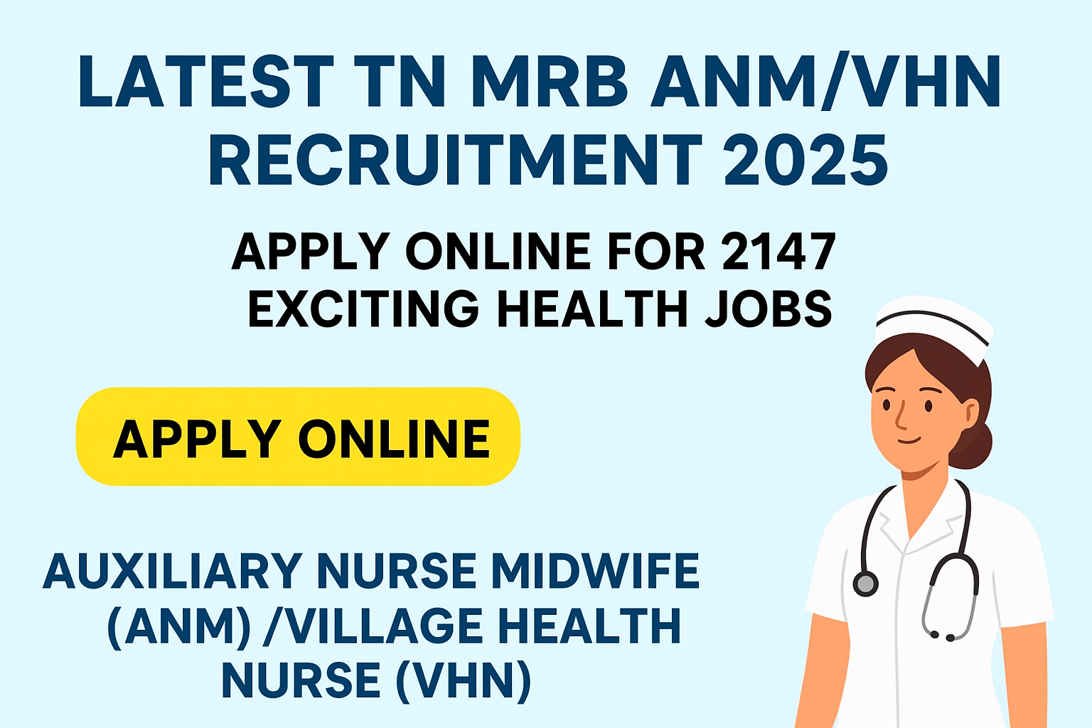 TN MRB ANM VHN Recruitment 2025 Apply Online Image