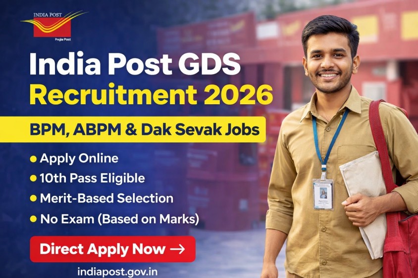 India Post GDS Recruitment 2026 apply online for BPM ABPM Dak Sevak posts – 10th pass government job