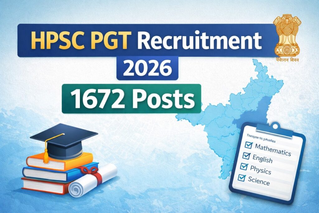 HPSC PGT Recruitment 2026 Notification – 1672 Posts Apply Online
