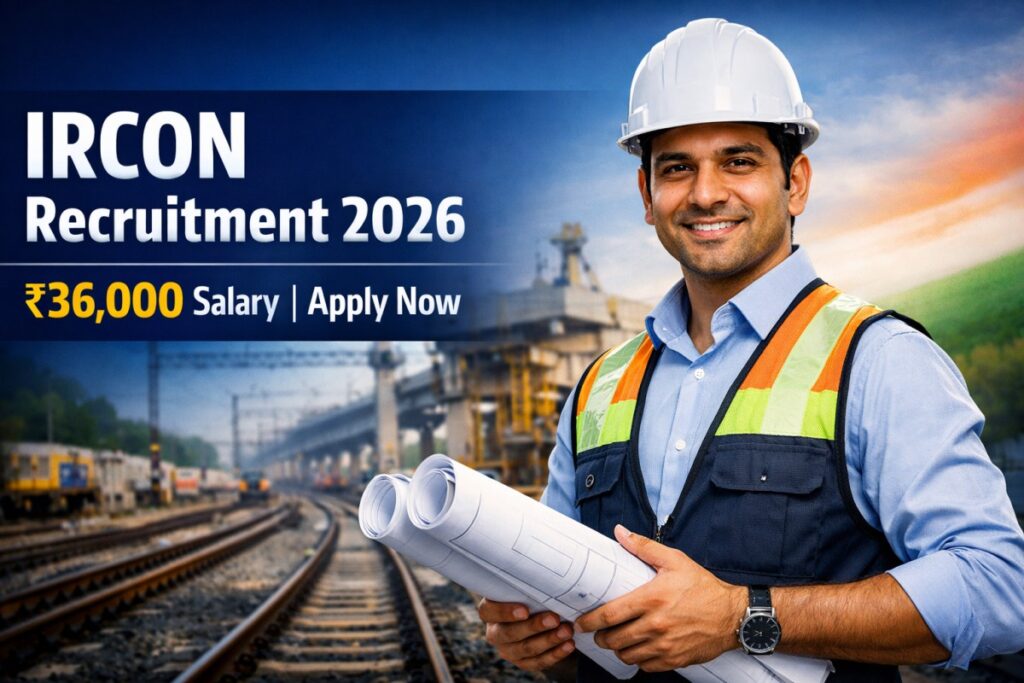 IRCON Works Engineer Recruitment 2026 salary 36000 official notification image