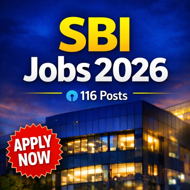 SBI Recruitment 2026 notification for 116 Specialist Cadre Officer posts apply online