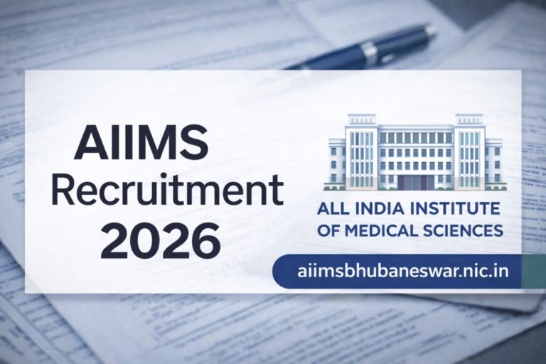 AIIMS Bhubaneswar Recruitment 2026 Walk in Interview