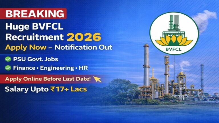 BVFCL Recruitment 2026 Apply Online Notification Out PSU Jobs