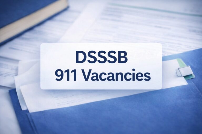 DSSSB Recruitment 2026 911 Vacancies Notification