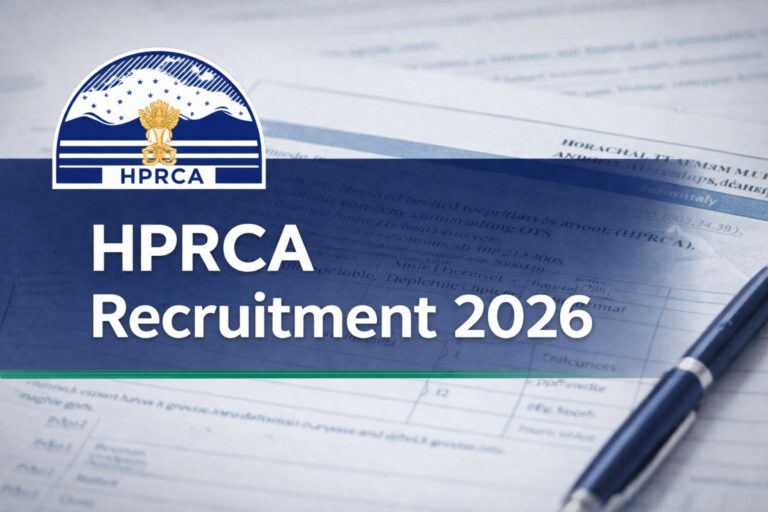 HPRCA Recruitment 2026 notification for multiple government posts in Himachal Pradesh
