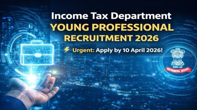 Income Tax Department Pune Recruitment 2026 Young Professional vacancy salary 60000 apply last date