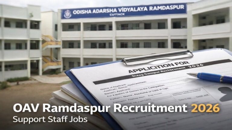 OAV Ramdaspur Recruitment 2026 Support Staff Jobs Notification