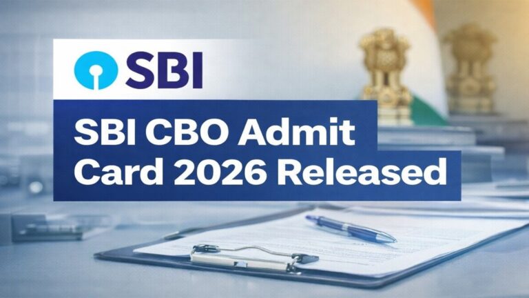 SBI CBO Admit Card 2026 Released Direct Download Link