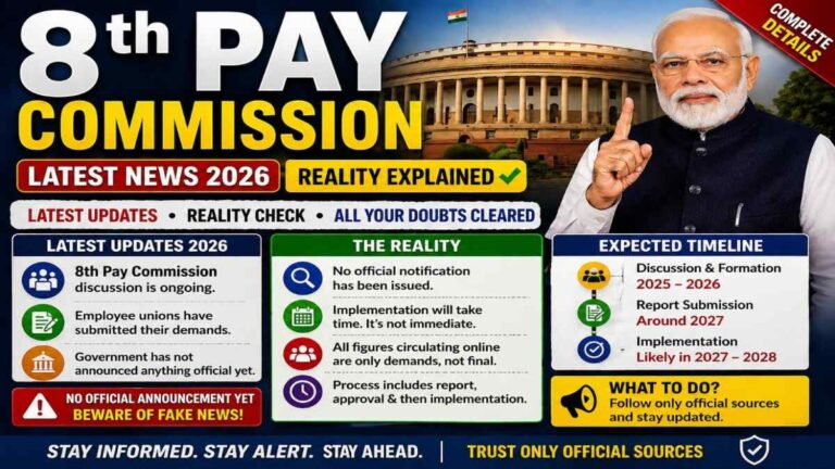 8th pay commission latest news 2026 reality check no official update salary hike truth