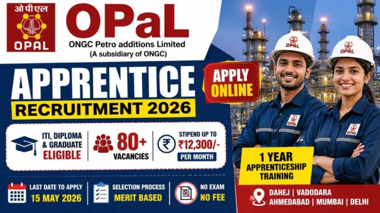 OPaL Apprentice Recruitment 2026 Apply Online ITI Diploma Graduate Vacancy