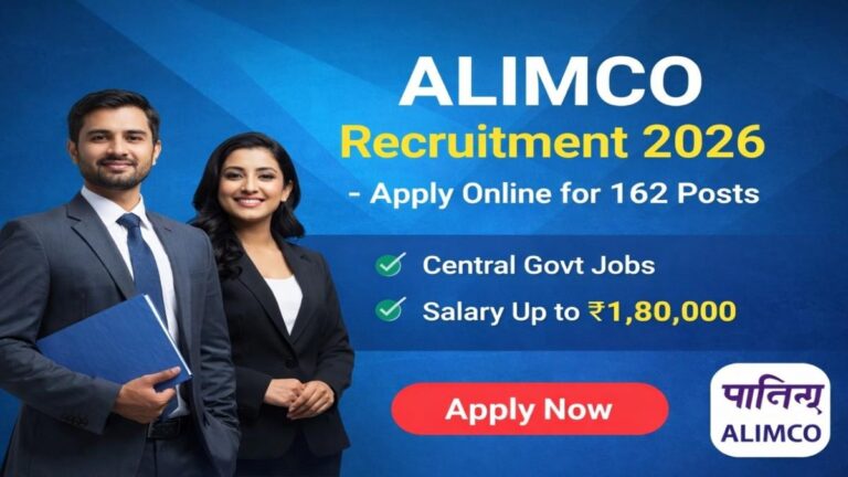 ALIMCO Recruitment 2026 Apply Online for 162 Posts Central Government Jobs