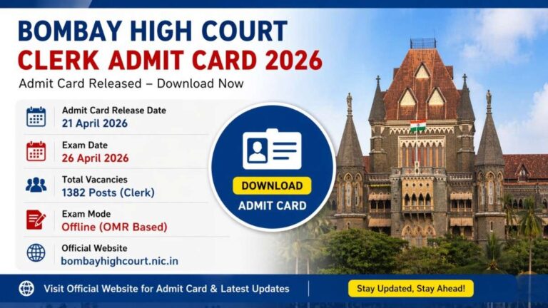 Bombay High Court Clerk Admit Card 2026 Out – Download Link, Exam Date