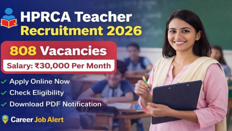 HPRCA Teacher Recruitment 2026 808 vacancies apply online salary 30000