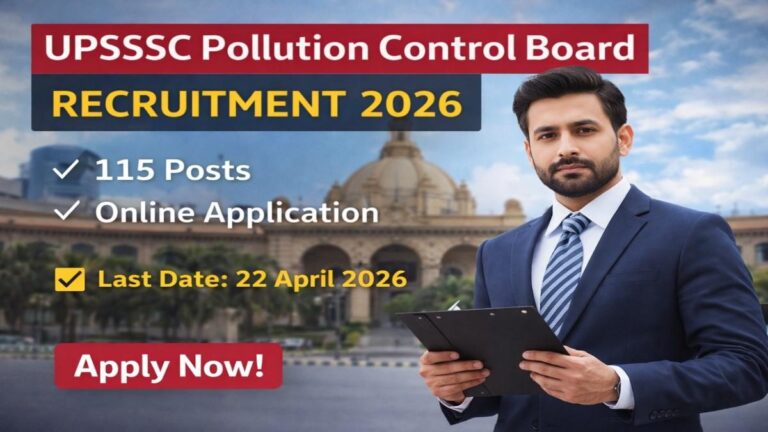 UPSSSC Pollution Control Board Recruitment 2026 apply online 115 posts last date eligibility details