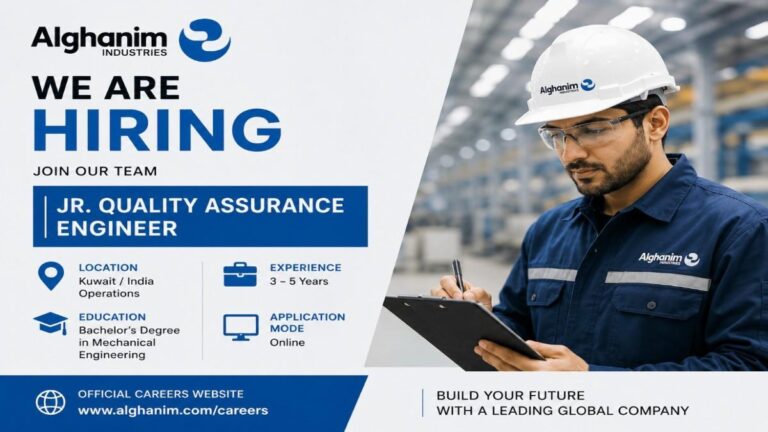 Alghanim Industries Kuwait Jobs 2026 for Jr Quality Assurance Engineer Apply Online