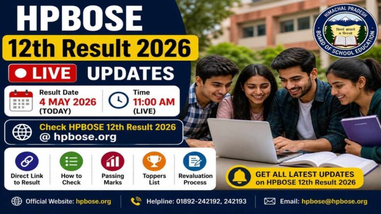 HPBOSE 12th Result 2026 college students checking Himachal Pradesh board result online