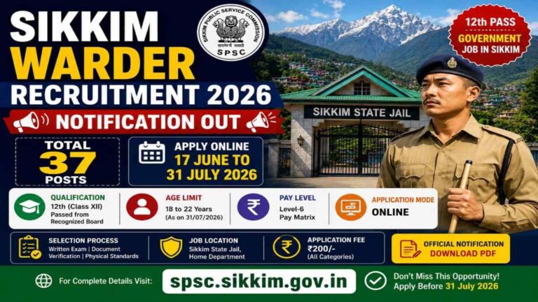SPSC Warder Recruitment 2026 Notification Released for 37 Warder Posts