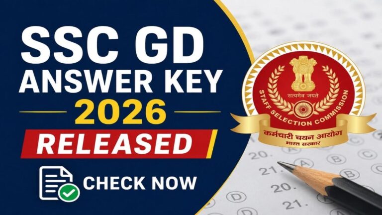 SSC GD Constable Answer Key 2026 Released download tentative answer key response sheet official SSC notification
