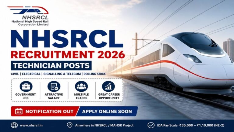 NHSRCL Technician Recruitment 2026 Notification for 237 Posts Apply Online