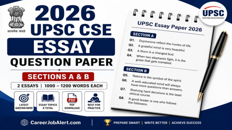 UPSC CSE 2026 Essay Question Paper