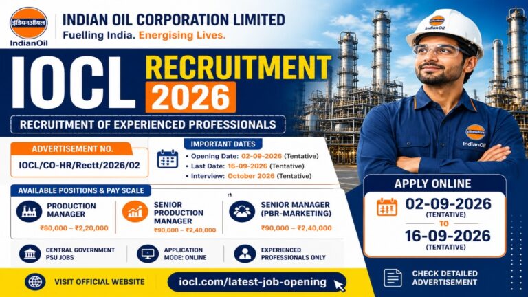 IOCL Recruitment 2026 for experienced professionals