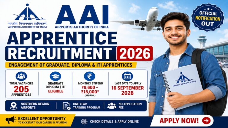 AAI Apprentice Recruitment 2026 – 205 Apprentice Vacancies