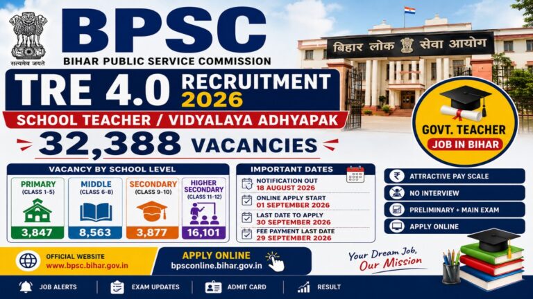 BPSC TRE 4.0 Recruitment 2026