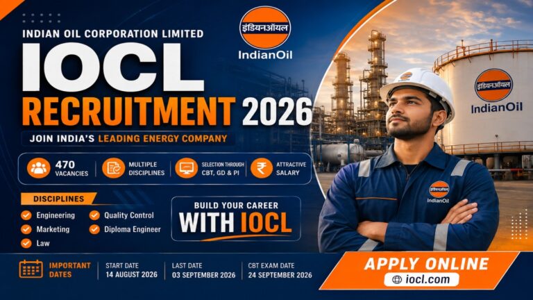 IOCL Recruitment 2026 for 470 Executive Vacancies