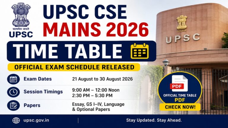 UPSC CSE Mains 2026