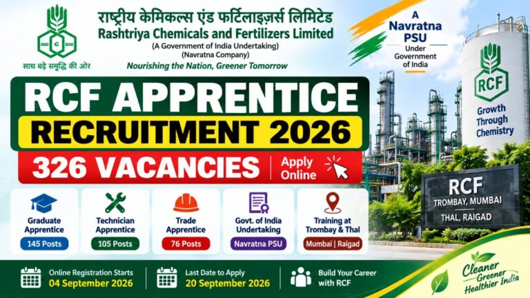 RCF Apprentice Recruitment 2026 – 326 Vacancies
