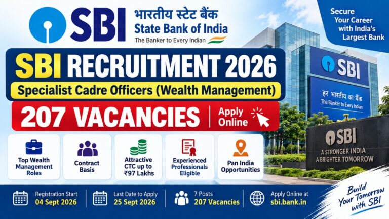 SBI Wealth Management Recruitment 2026 – 207 Vacancies