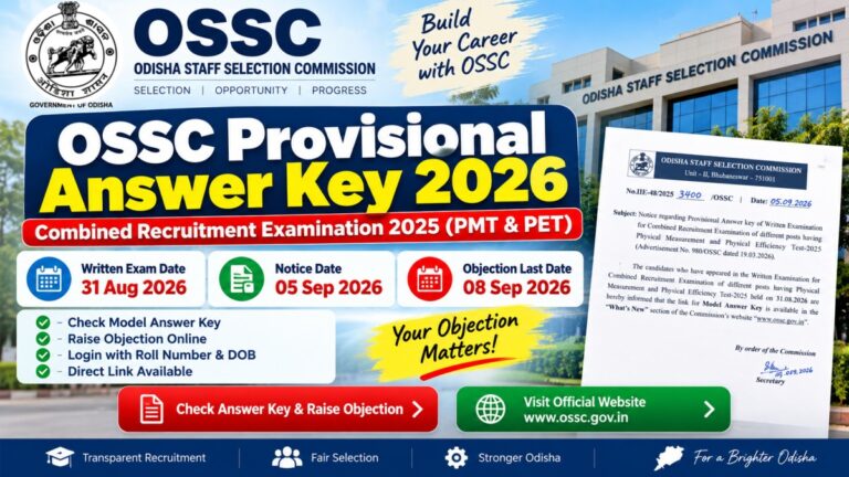 OSSC Provisional Answer Key 2026