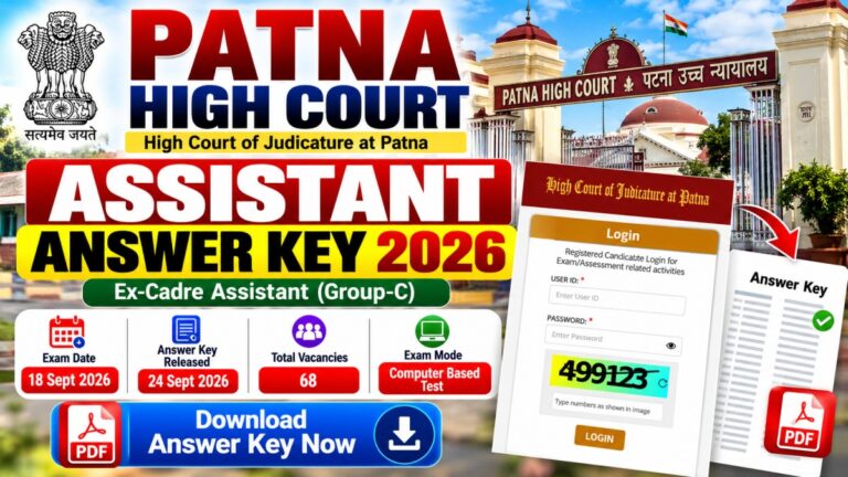 Patna High Court Assistant Answer Key 2026