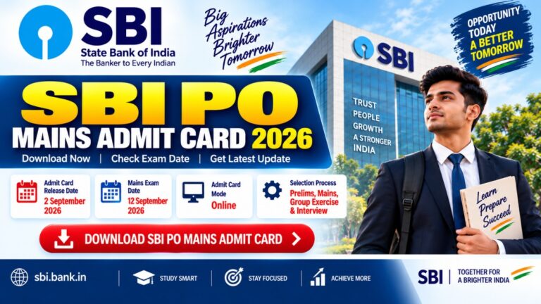 SBI PO Mains Admit Card 2026