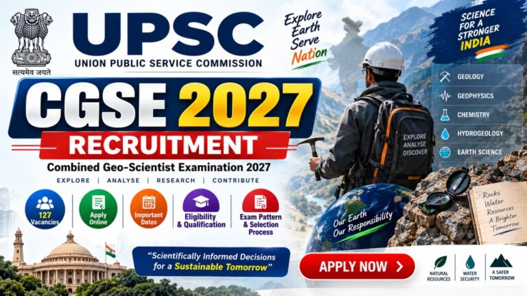 UPSC CGSE Recruitment 2027 127 Posts